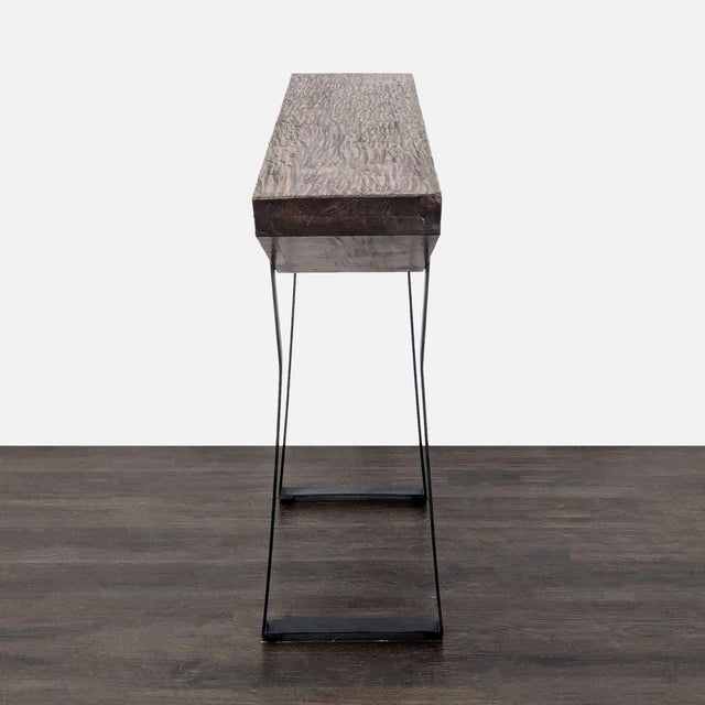 Uttermost Uttermost Reclaimed Wood Console on Steel Legs For Sale - Image 4 of 7
