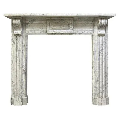 Antique Irish Regency Period Marble Fireplace Mantel, 1820 For Sale - Image 6 of 6