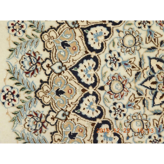 Finest Persian Nain Rug - 6'10" X 6'10" For Sale - Image 10 of 10