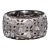 Authentic Roberto Coin Granada Natural 0.32Ct Diamond 18k White Gold Wide Band Ring, Size 6.5 For Sale