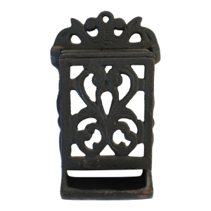 Vintage Cast Iron Wall Mounted Match Stick Holder