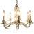 Traditional Italian Tole 6-Arm Palm Leaf Chandelier in Painted White Metal, C. 1970s For Sale - Image 3 of 16