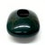 Low Rounded Oblong Forest Green and Black Ceramic Vase Circa 1980s. For Sale In Miami - Image 6 of 10
