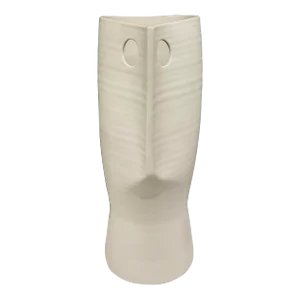 Global Views Modern Tall White Popeye Vase