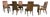 Mid Century Mastercraft Burl Dining Set For Sale