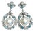 Bochic "Orient" Vintage Topaz & White Pearls Earrings Set 18K Gold & Silver For Sale