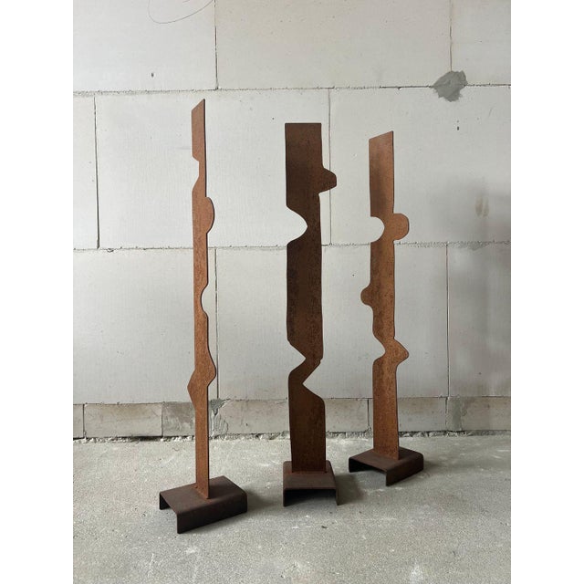 Dutch Artist, Abstract Sculptures, 1970s, Steel, Set of 3 For Sale - Image 6 of 13