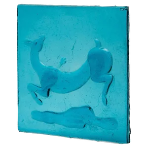 Glass Tile of Wounded Gazelle by Napoleone Martinuzzi for Venini