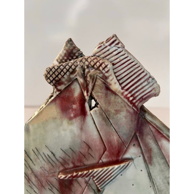 Interesting, modernist, possibly Memphis style studio pottery sculpture. I was drawn to this piece because stylistically,...