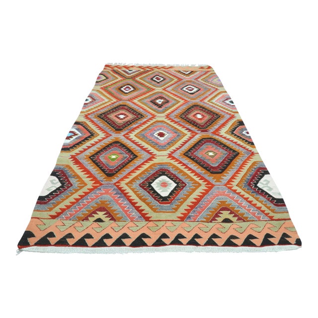 Vintage Turkish Barak Nomad's Kilim Rug For Sale