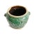 Boho Chic Antique Green Blue Ceramic Pot For Sale - Image 3 of 3