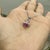 Gemstone Three Stone Marquise Ruby & Diamond Pave Bail Pendant in Sterling Silver - Carat and her For Sale - Image 7 of 15