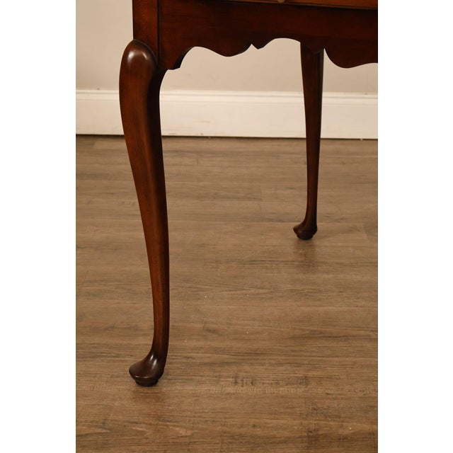 Statton Queen Anne Style Cherry Tea Table For Sale - Image 12 of 18