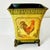 1980s Vintage Rustic European French Country Boho Chic Tole Metal Chicken Motif Planter. For Sale - Image 4 of 9