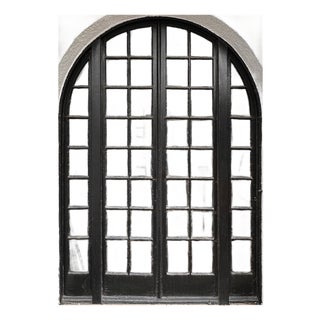 Antique French Terrace Arched Doors - A Pair For Sale