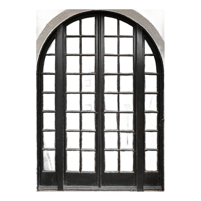 Antique French Terrace Arched Doors - A Pair For Sale