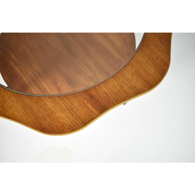 Organic Biomorphic Scalloped Teak and Glass Cocktail Table, Circa 1960 For Sale - Image 9 of 12