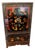 Vintage Chinese Chinoiserie Black Lacquer Armoire Cabinet For Sale
