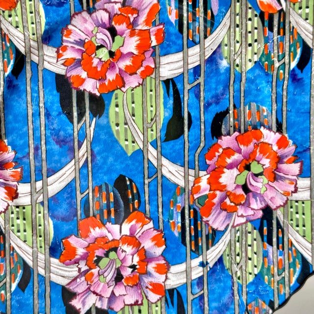 Art Deco 1930s Grimwades Carnation Chintz Plate For Sale - Image 3 of 7