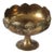 Midcentury Brass Pedestal Bowl With Lotus Flowers For Sale