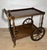 Mid-Century Modern Spanish Wooden Bar Cart with Turned Legs and Bottle Holder, 1940 For Sale - Image 4 of 14