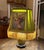 Unique Olive Velvet Lamp Shade With Smart Portrait Panel and Gold Fringe- And It Glows! For Sale - Image 6 of 8