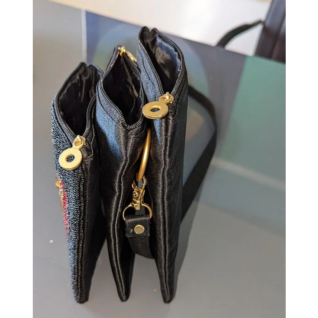 Art Deco 1960s Beaded Evening Bag Dorothy's Ruby Red Slippers For Sale - Image 3 of 3