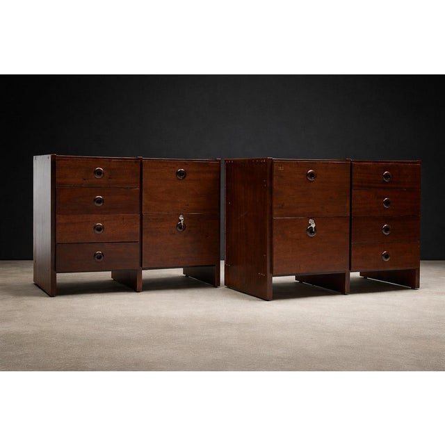 Geraldo De Barros Brazilian Modern Office Cabinet in Rosewood, Hobjeto, 1970s, Pair For Sale - Image 10 of 15