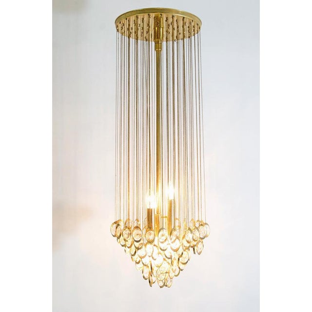 Large Mid-Century Modern Murano Glass Chandelier, Italy, 1960s For Sale - Image 3 of 9