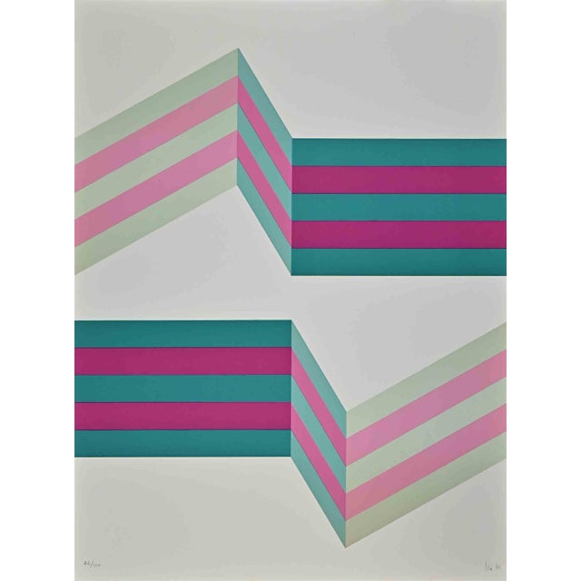 Abstract Composition is a lithograph realized by Renato Livi in 1971. Hand-signed and dated on the lower right margin....