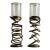 Monumental Maitland-Smith Bronze & Brass Spiral Hurricane Candle Holders 29.5" - A Pair For Sale