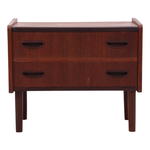 Small Mid-Century Danish Teak Chest of Drawers, 1960s For Sale