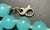 Asian Vintage Peking Aqua Glass Hand-Knotted Silk Strand For Sale - Image 3 of 6