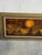 Beautiful vintage Danish modern textured painting depicting stylized sailboats beneath a glowing sun, signed “Led Tingkær...