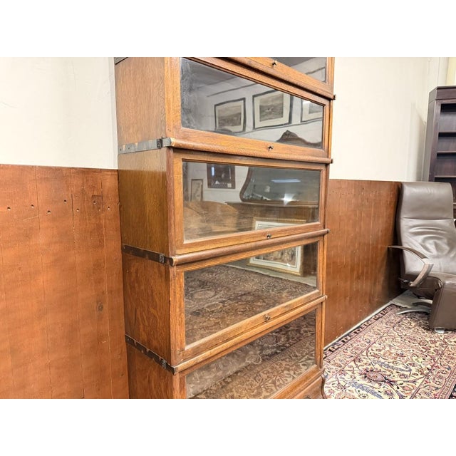 Glass Antique English Bookcase from Globe Wernicke For Sale - Image 7 of 13