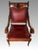 Red Antique Empire Flame Mahogany & Red Leather Library Armchair, Late 19th. Century Chair For Sale - Image 8 of 14