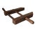 Wood Early 20th Century Large Hand Carved Wood Double Screw Woodworking Furniture Clamp For Sale - Image 7 of 12