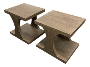 Brownstone Palmer Driftwood End Tables, Pair