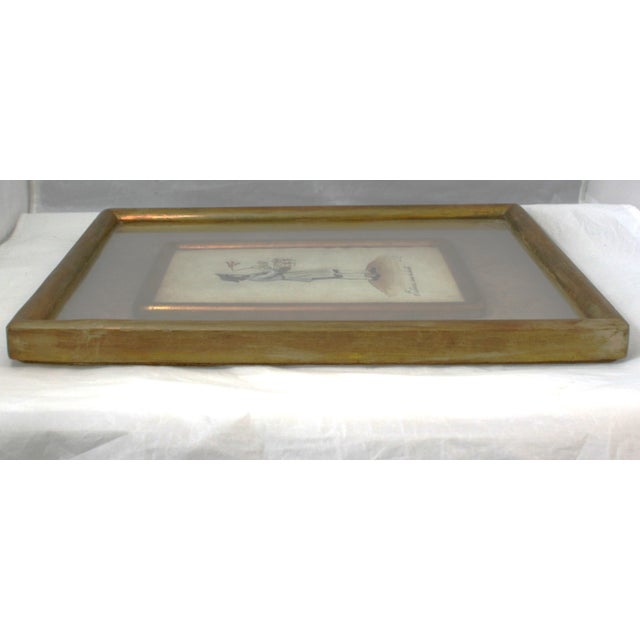 Paint Early 20th Century Framed Italian Watercolor Street Cry Traveling Pastry Chef Painting "Pasticcere Ambulante" For Sale - Image 7 of 12