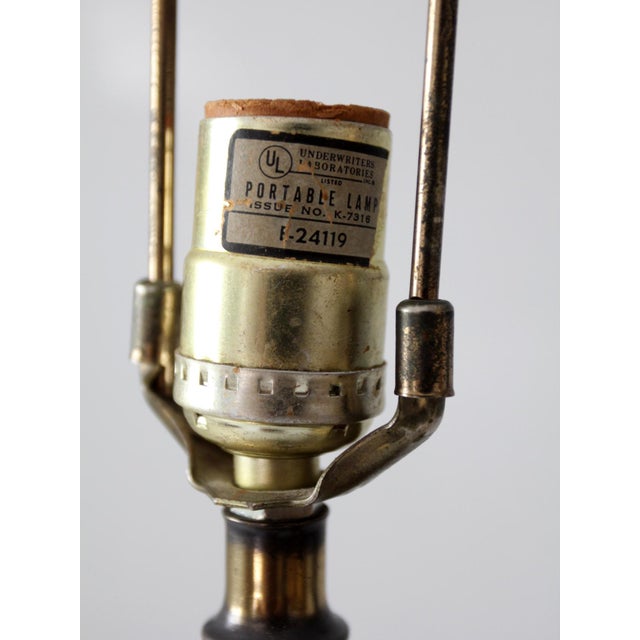 Vintage Brass Urn Table Lamps Pair For Sale - Image 11 of 12