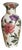 Vintage Flowers Ceramic Earthenware Vase by Gien, France, 1960s For Sale
