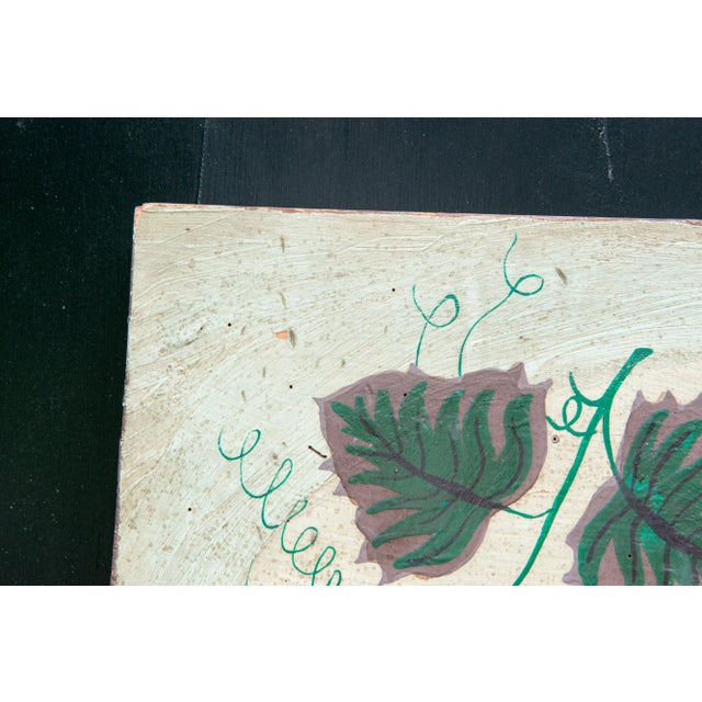 Traditional Contemporary Americana Folk Art Style Still Life Painting on Wood Fire Board For Sale - Image 3 of 9