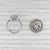 2010s 0.35ctw Diamond Halo Ring 14k White Gold Size 7 For Sale - Image 5 of 9