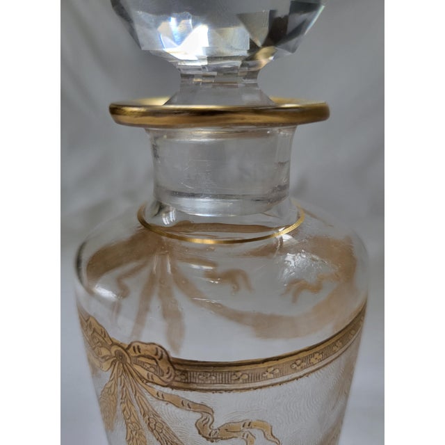 Antique French Gilt Crystal Vanity Set by Cristalleries De Saint Louis, 1890s, Set of 4 For Sale - Image 3 of 7