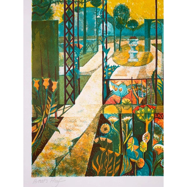 Paper 1960s Richard Slater Signed Artist's Proof- Numbered Surrealist Landscape Print For Sale - Image 7 of 11