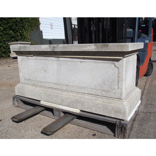 Pair of Large Italian Neoclassical Style Pedestals in Carved Limestone For Sale - Image 15 of 18
