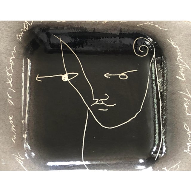 Op Art Art Pottery Serving Dish For Sale - Image 3 of 6