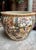 Ceramic Vintage Large Chinoiserie Chinese Famille Rose Fish Bowl Planter With Courtyard Scene & Goldfish Interior, C. 1950s For Sale - Image 7 of 10