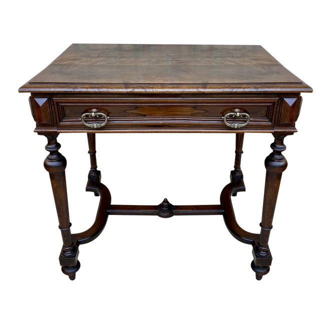 Louis XVI French Walnut Side Table, 1920s For Sale