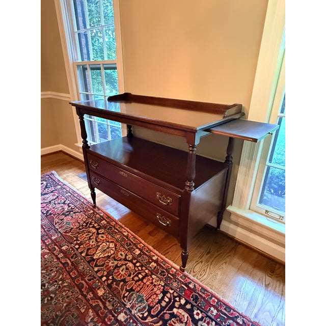 Traditional Ethan Allen Server With Pull Out Sides For Sale - Image 3 of 9